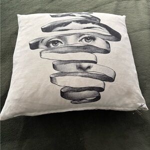 Fornasetti Monochrome Artistic Pillow